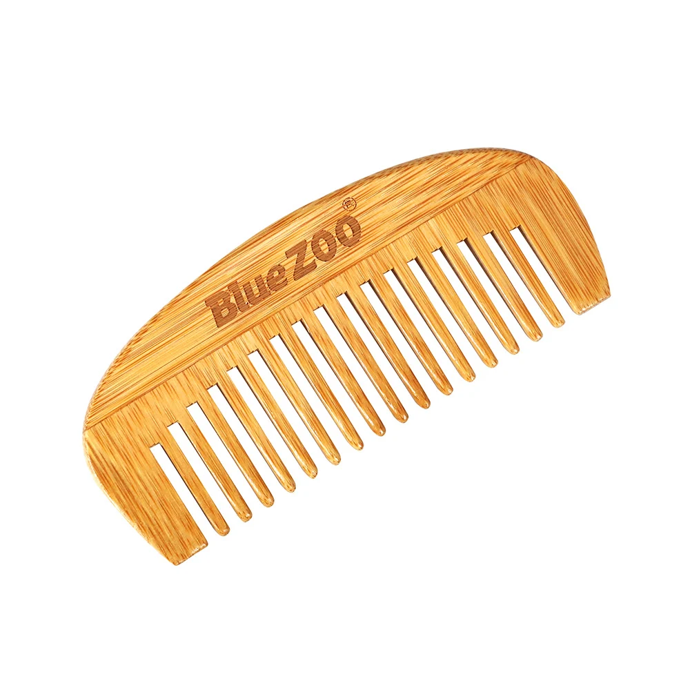 Title 2, Pente de cabelo portátil de bambu Crescent Comb...