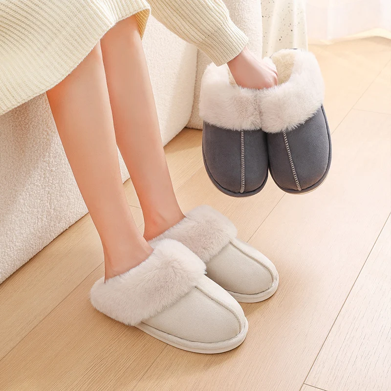 Title 13, Winter Warm Plush Home Slippers Indoor Fur Slip...