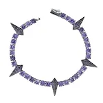Black Gold Purple Stone 18cm