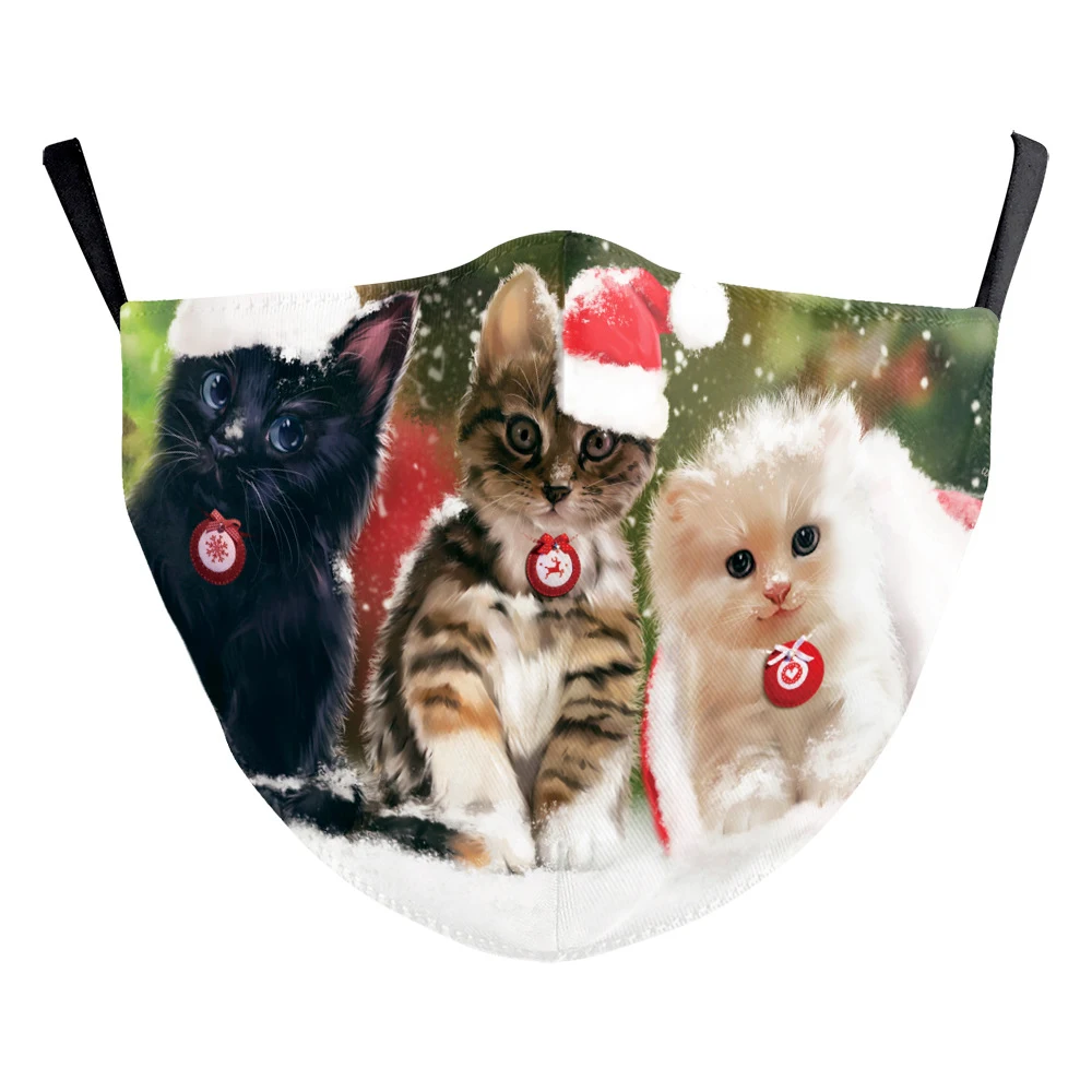Title 4, Santa Elk digitaal bedrukt dubbellaags stofmasker