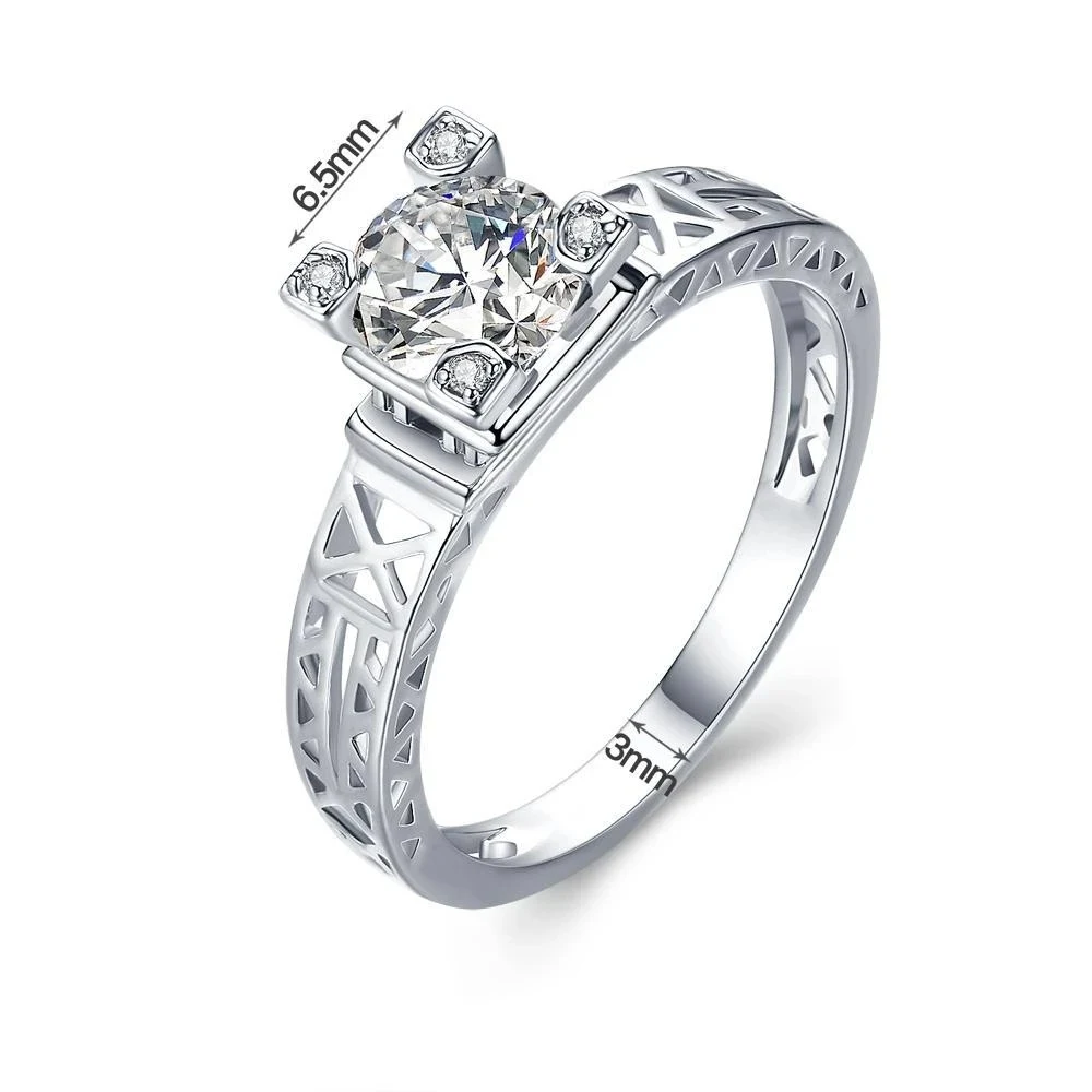 Anel feminino Torre de Zircônia Um toque de sofisticação para seu visual, perfeito para mulheres que buscam elegância e brilho. — foto 5