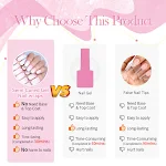 Semi-cured French Gel Nail Stickers for flawless manicures. Easy application, long-lasting, professional shine, and no U — photo 2