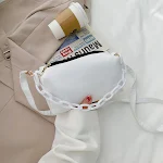 Bolsa Carteiro Chain Messenger Cashew Flower, com alça de ombro, design de flor de caju, elegante e prática para transportar seus itens essenciais. — foto 6