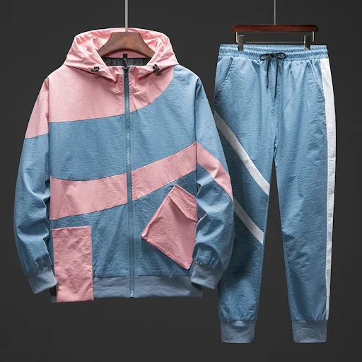 Title 8, Mens spring and autumn sports jacket suit, fea...