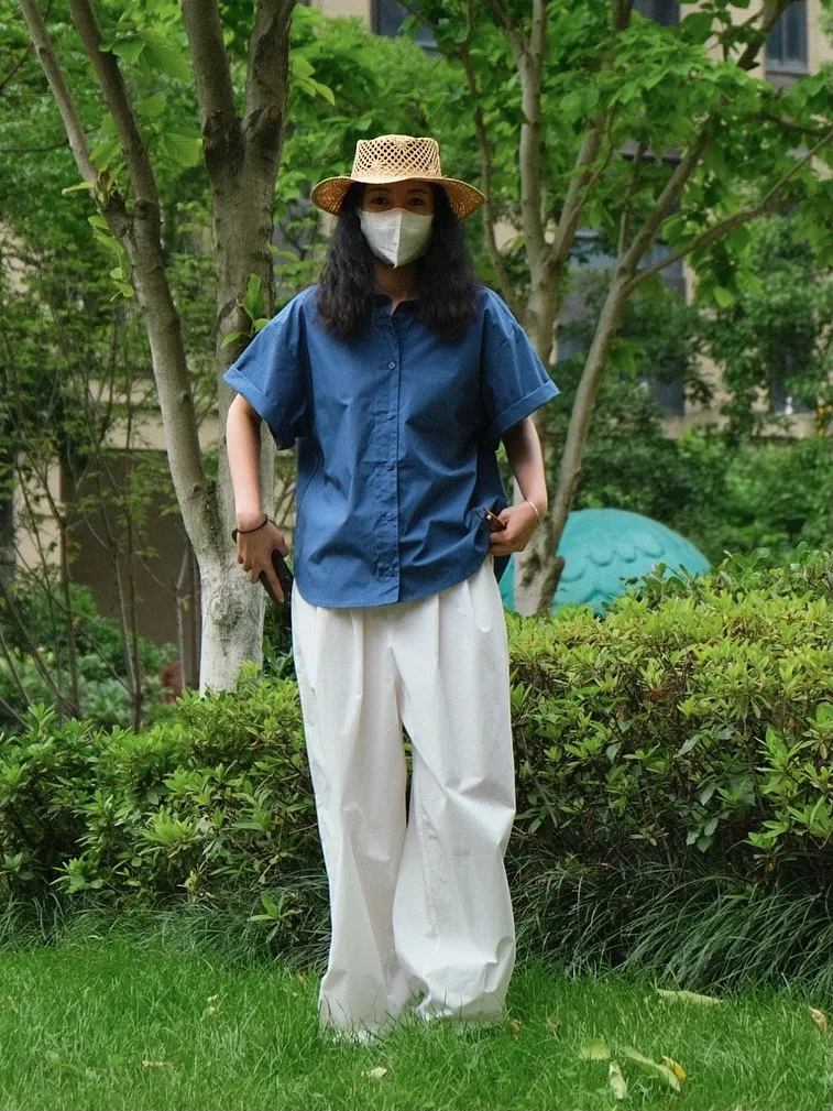 Title 28, Novo Camisa japonesa refrescante casual enrolad...