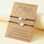 Pulseira trançada com cartão de coração em aço inoxidável, elegante e durável. Um presente perfeito e um símbolo de amor duradouro. — foto 8