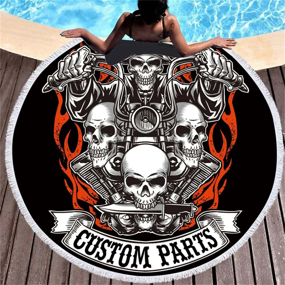 Fiber round beach towel, perfect for sun and sand. Lightweight, absorbent, and quick-drying. Enjoy your beach day in com — photo 1