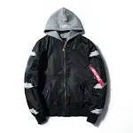 Japanese youth embroidery Harajuku style men's outer pilot jacket, a stylish and comfortable choice for casual wear. — photo 2