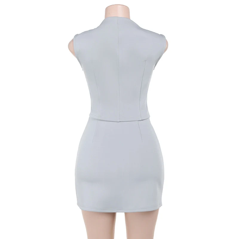 Title 25, Conjunto de vestido de comprimento médio com ca...