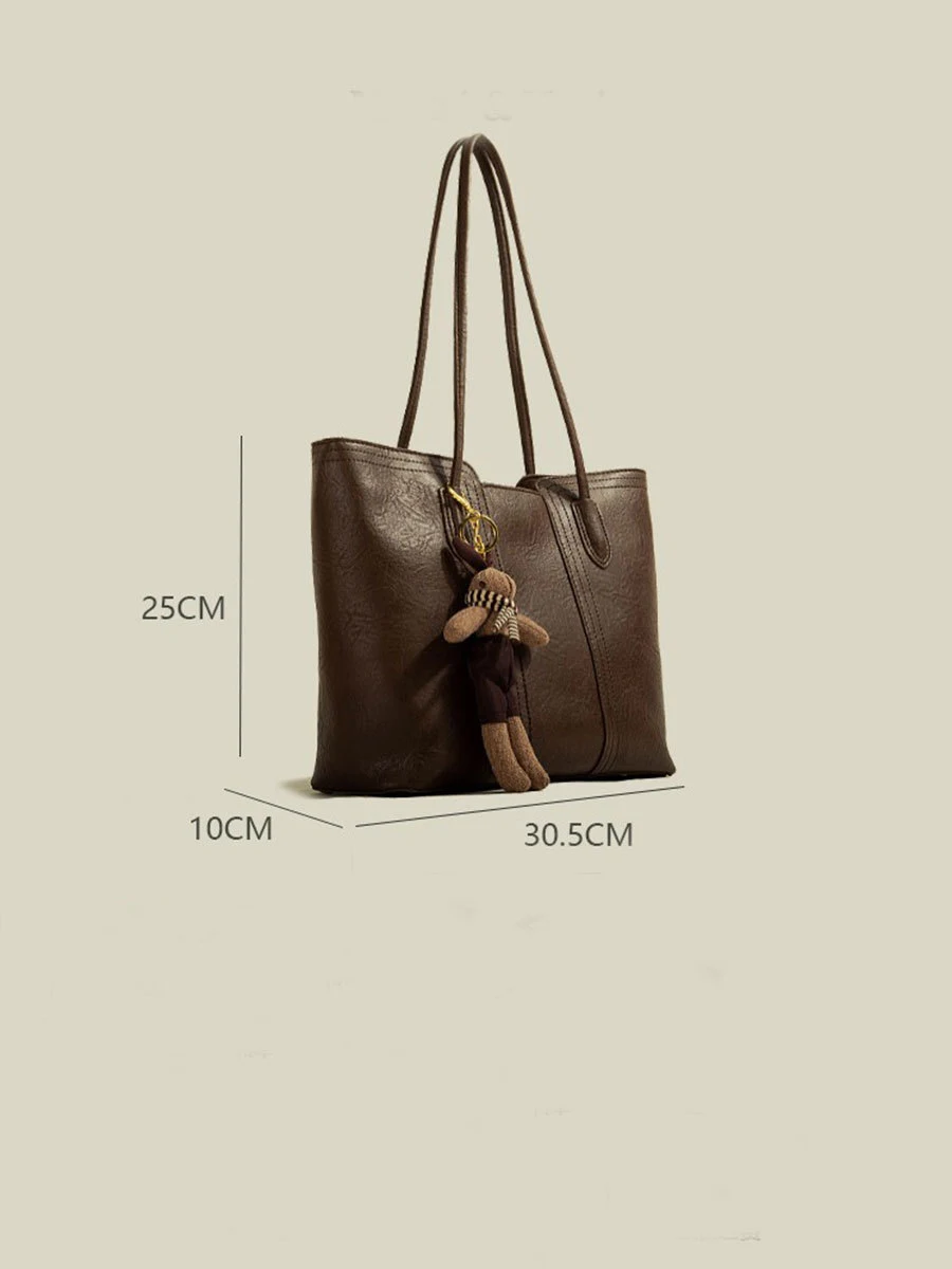 Vrouwen retro schoudertas met grote capaciteit, perfect voor dagelijks gebruik, biedt ruimte voor al je benodigdheden en een stijlvolle look. — foto 3