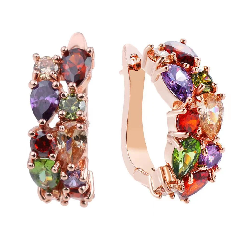 Brincos de luxo acessíveis Diamond Crystal Zircon Ear Clip para mulheres, elegância e brilho. — foto 9