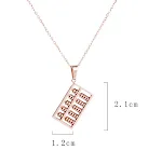 Personalidade Creative Titanium Steel Acelo Lucky Abacus Colar fêmea banhada 18k Chain de clavícula de ouro rosa delicada chai curto — foto 3