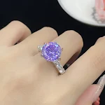Zircônia púrpura espodumênio corte Céu Estrelado de 5 quilates. Para joias sofisticadas e elegantes. — foto 3