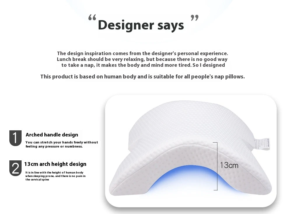 Title 3, Portable Tencel Slow Rebound Sponge Arch Pillow...