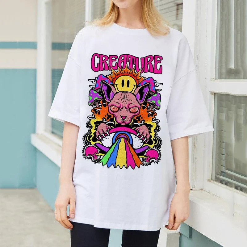 Title 11, Printed Womens T-shirt Casual Short Sleeve Coo...