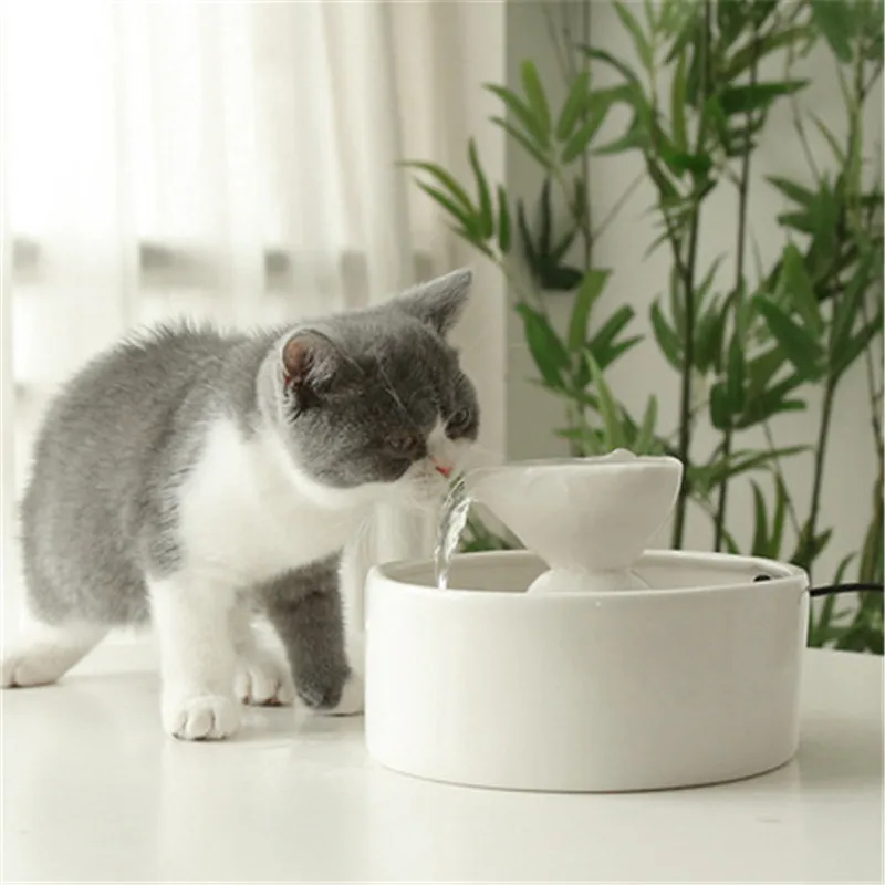 Title 9, Smart Circulation Ceramic Drinking Bowl Fountai...