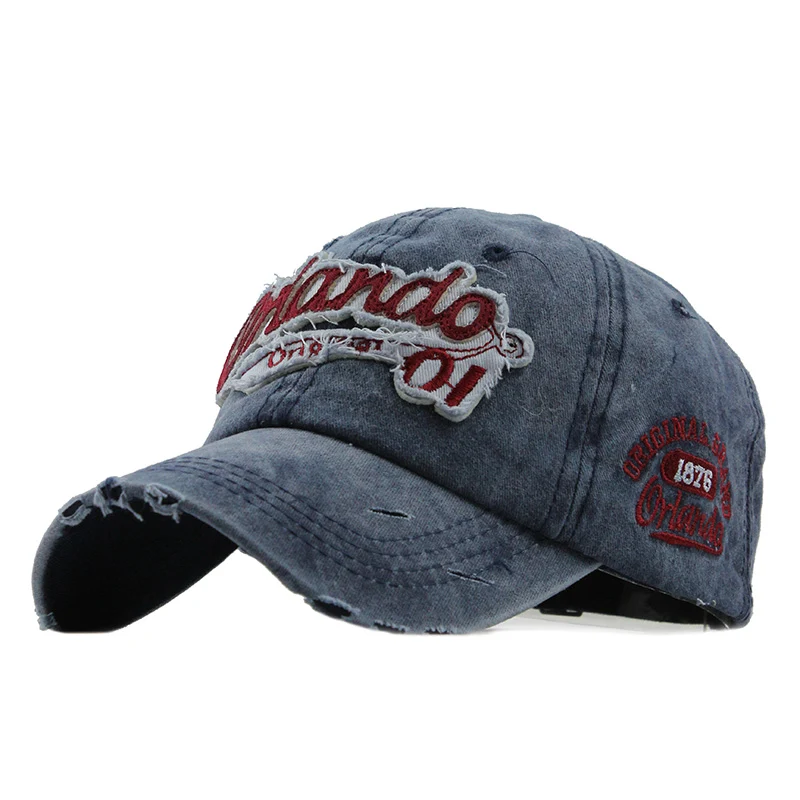 New style baseball cap made from pure cotton, washed, with letter design, trend couple casual hat, perfect for everyday — photo 1