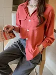 Temperament Chiffon Shirt Blouse Loose Shirt Bottoming Shirt for Women, a versatile and comfortable layering piece for a — photo 3