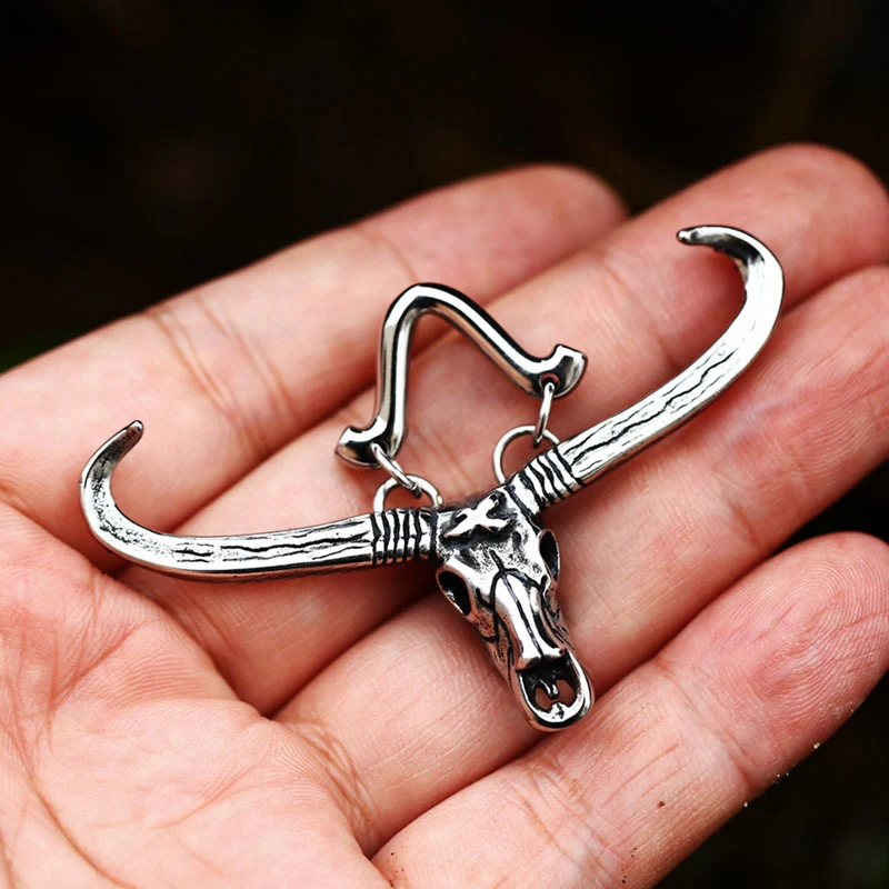 Title 2, Vintage Titan Herren Edelstahlguss Big Bull Hea...