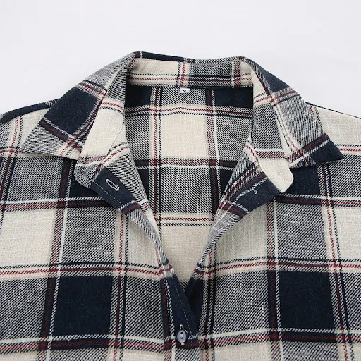 Title 2, Womens Cotton Mid-length Shirt For Outer Wear