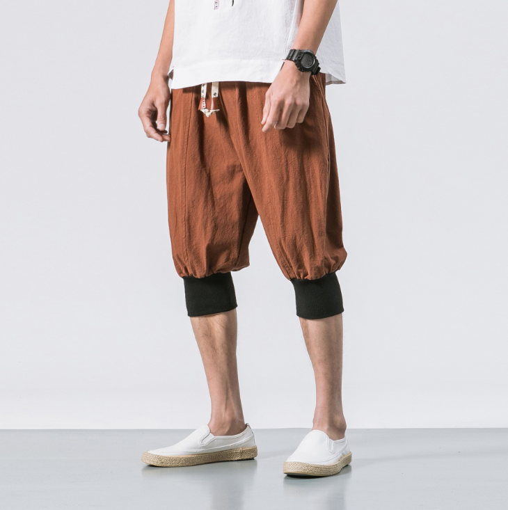 Luokou loose casual cropped trousers, offering comfort and a relaxed fit. Perfect for everyday wear, these trousers are — photo 5