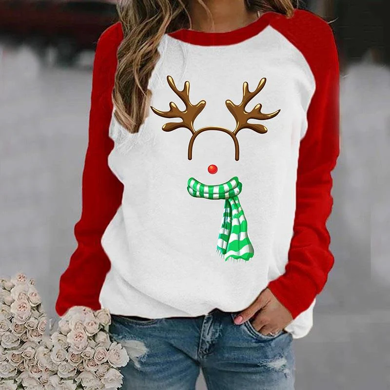 Suéter feminino estampado casual de Natal — foto 3