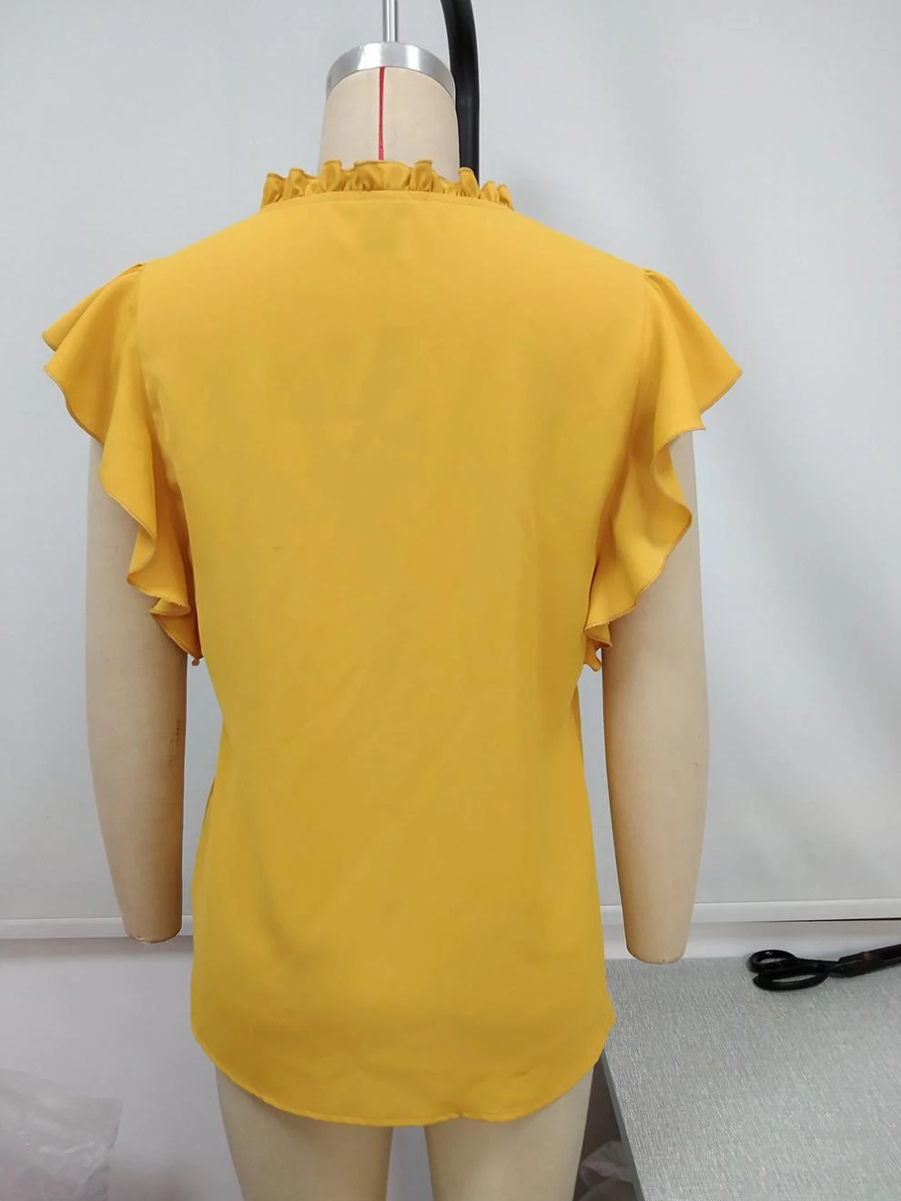 Title 35, Solid Color Fungus Collar Short Sleeve Shirt