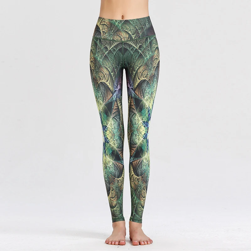 Title 7, Printed Yoga Pants Womens Tight High Waist Com...