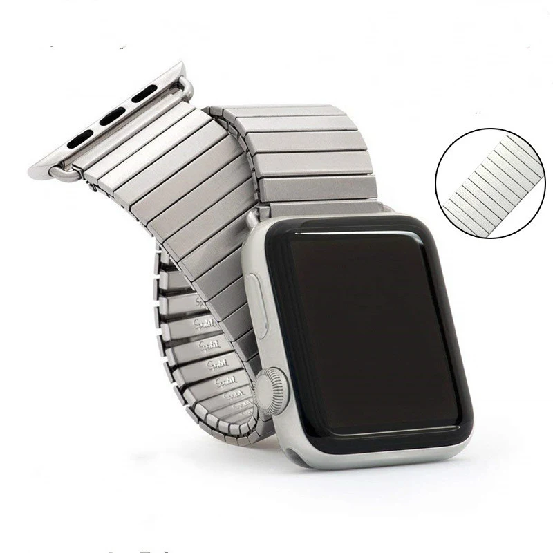 Title 4, Simple Stainless Steel Smart Elastic Watch Band...