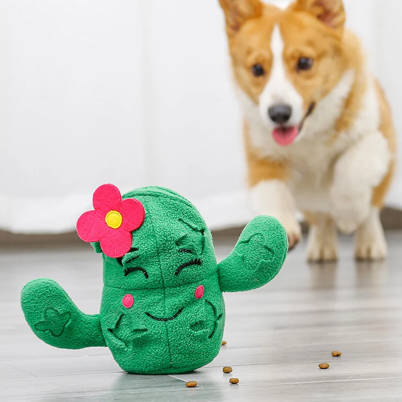 Pelúcias 3 em 1 para animais de estimação Cacto com bola de abacaxi Brinquedos estilosos para cães Treinamento Diversão e aprendizado — foto 2