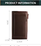 Carteira de celular de couro portátil com capacidade plus size. Leve seu telefone grande com segurança e elegância. — foto 12