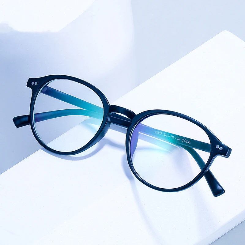Title 1, Retro Plain Glasses for Men and Women, Anti-Blu...