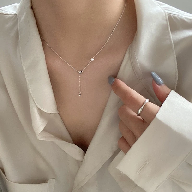 Colar Quadrado Feminino de Concha, Fashion All-match, Perfeito para Todas as Ocasiões, Adicione um Toque de Elegância ao Seu Visual. — foto 10