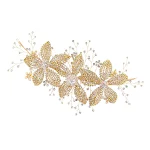 Acessórios de Cabelo com Flores e Strass Tiara de Cabelo de Casamento para Noivas Faixa para Cabelo Brilhante e Delicada — foto 3