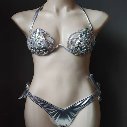 Title 4, Womens Cutout Diamond Bikini Swimsuit, a stunn...