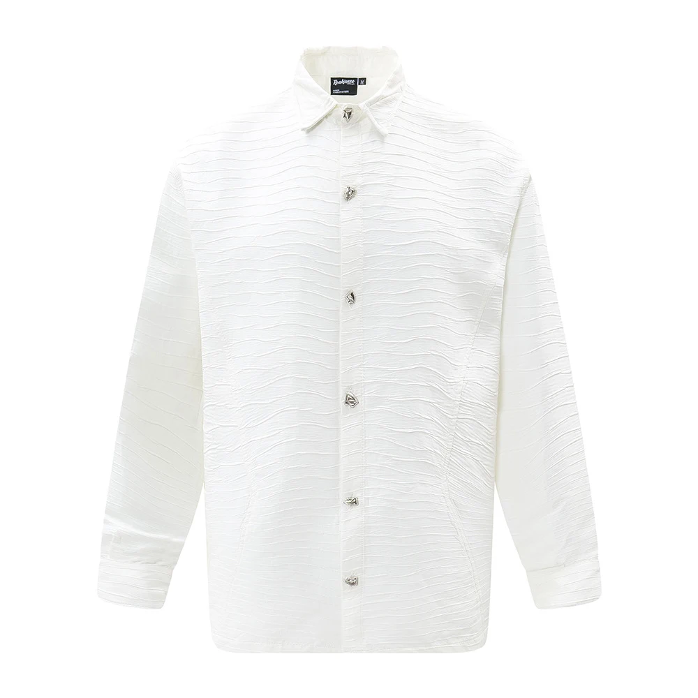 Fashionable Pleated Texture Loose Shirt for Men. Experience exceptional comfort and style with this versatile shirt, per — photo 17