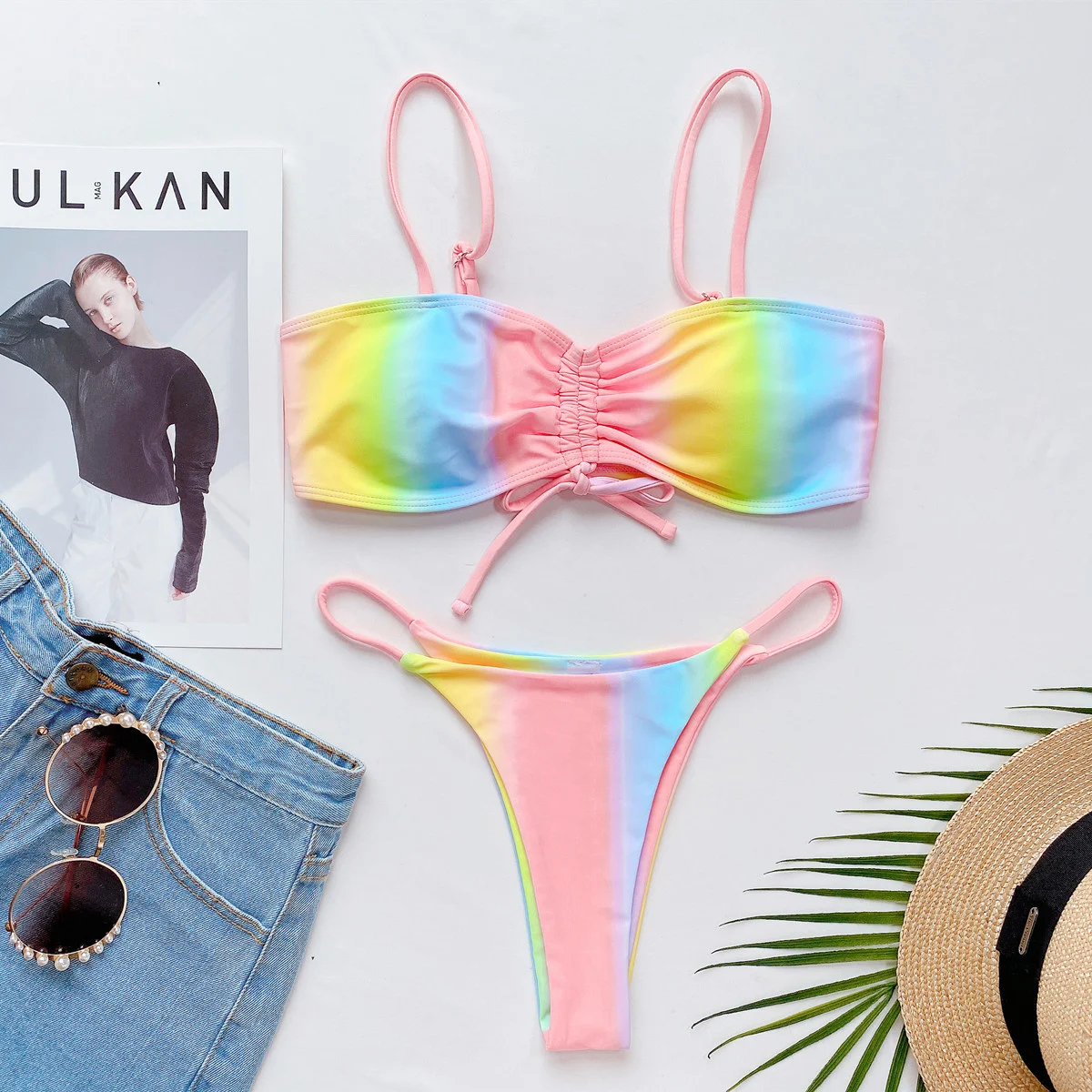 Foreign Trade Ladies Split Swimsuit Sexy Tie-dye Bikini, perfect for beach days, offers a stylish and comfortable fit fo — photo 4