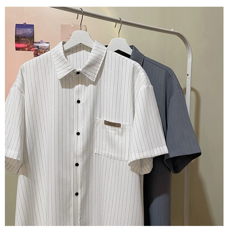 Title 5, High-grade Striped Shirt Casual Loose Thin Coat