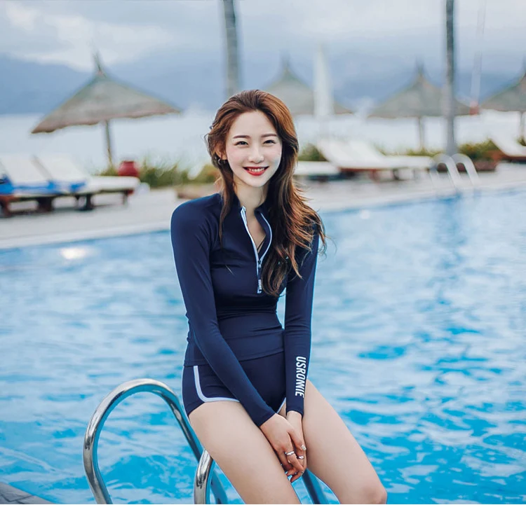Women's split swimwear boxer anti-lighting two-piece wetsuit offering comfort, protection and freedom of movement for sw — photo 3