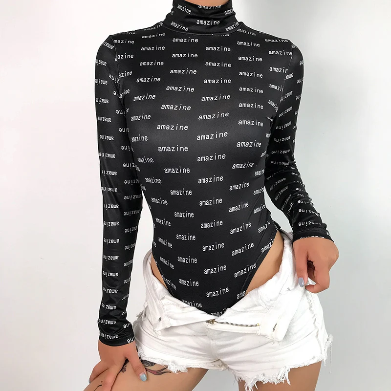 Women's turtleneck long sleeve jumpsuit. Stylish and comfortable one-piece outfit, perfect for work, casual wear, and ev — photo 5