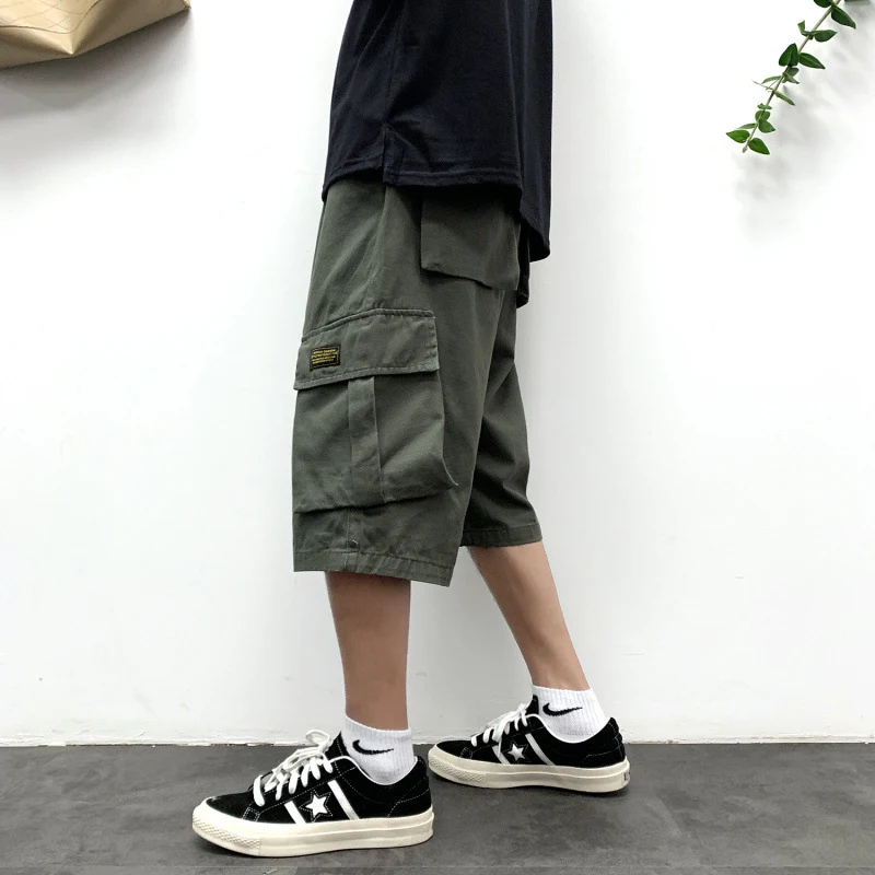 Title 3, 7-Point Pants Loose Straight Tube Overalls, com...