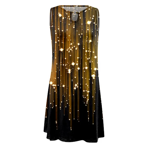 Title 9, Womens Casual Printed Vest Sleeveless Dress