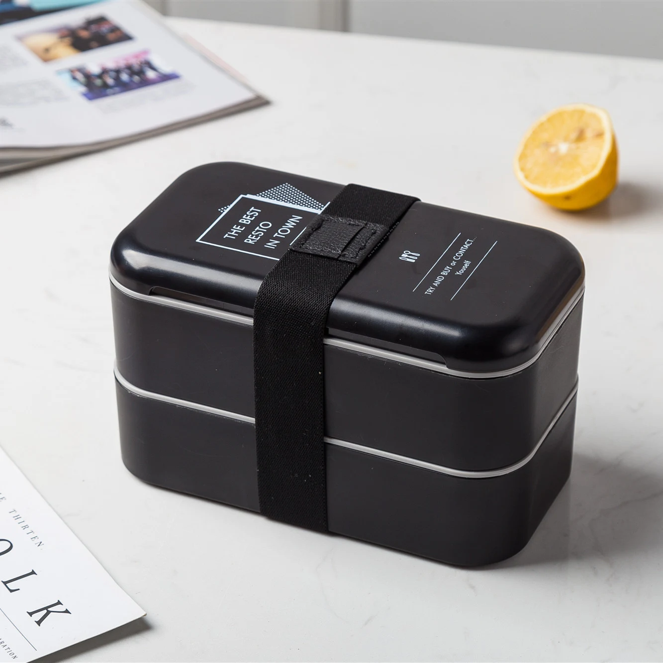 Title 2, Double-layer Lunch Box Plastic Large Capacity M...
