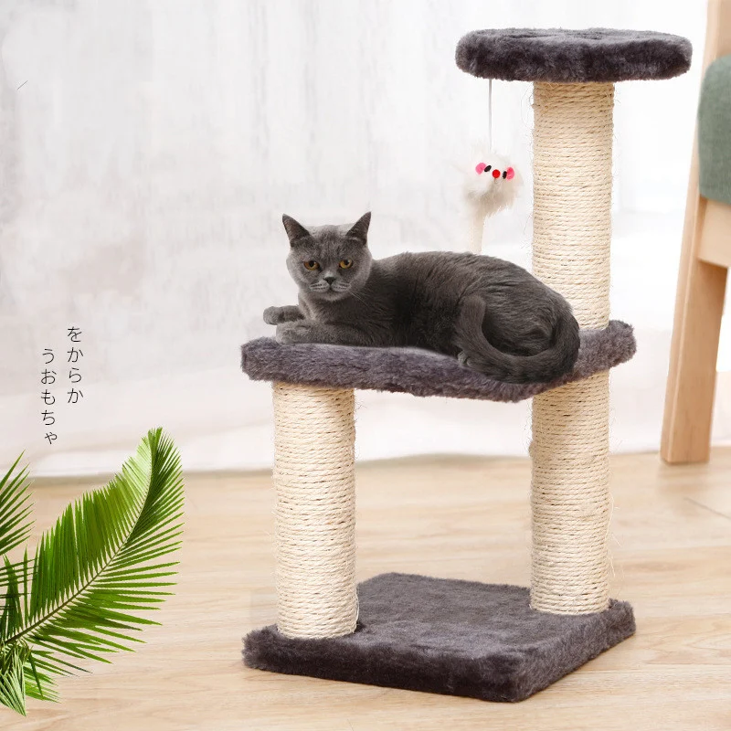 Title 6, Cat Toy Scratching Post Sisal Rope Small 3-Laye...