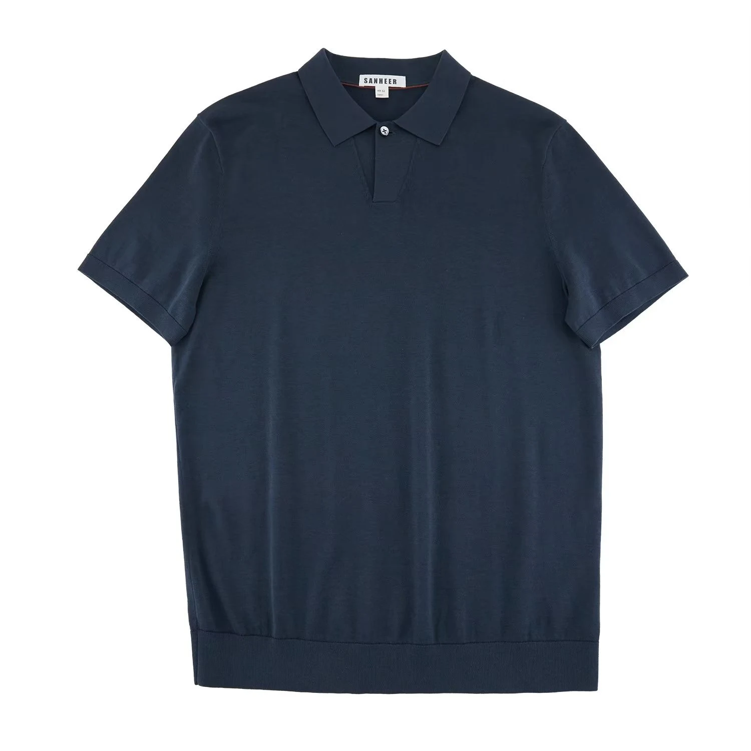 Men's Summer Casual Stylish Solid Color Slim Fit Knit Short Sleeve Lapel Half Sleeve Shirt, perfect for warm weather. — photo 15