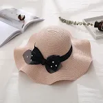 Lace Straw Hat Nude Pink