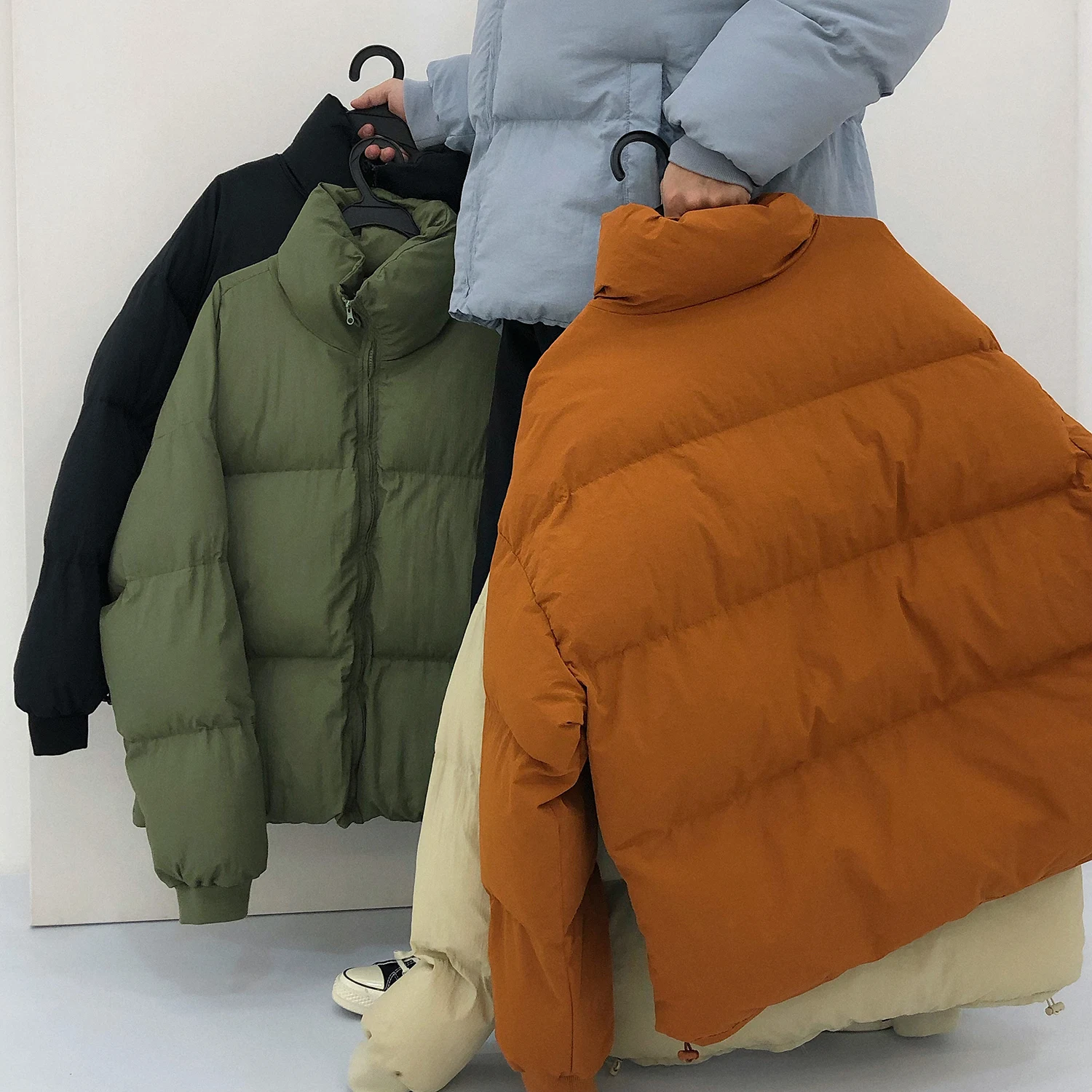 Winter Bread Clothes Simple Couple Loose Cotton Coat Cotton Coat Jacket Men. A comfortable and warm cotton coat perfect — photo 2