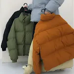 Winter Bread Clothes Simple Couple Loose Cotton Coat Cotton Coat Jacket Men. A comfortable and warm cotton coat perfect — photo 2