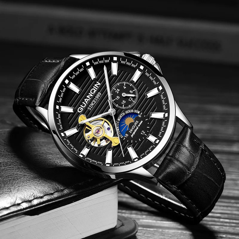 Title 5, Mens Automatic Skeleton Mechanical Watch