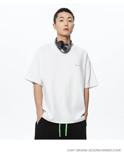 Title 10, Gładka koszulka letnia plus size, luźny top, ko...